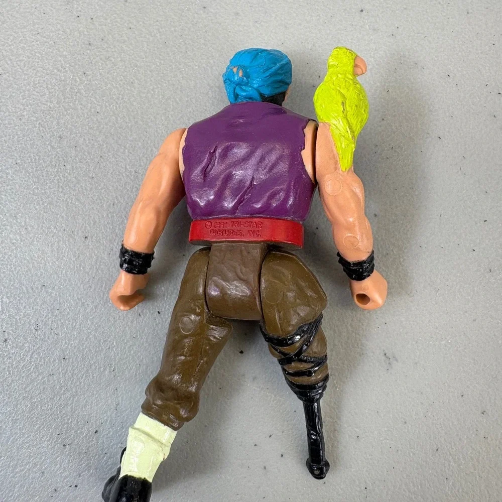 HOOK Peter Pan Pirate Bill Jukes Action Figure 4in 1991 Mattel Tri Star Vintage